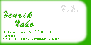 henrik mako business card